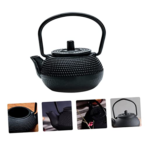 Théière en fonte rétro Hemoton bouilloire noire - 7