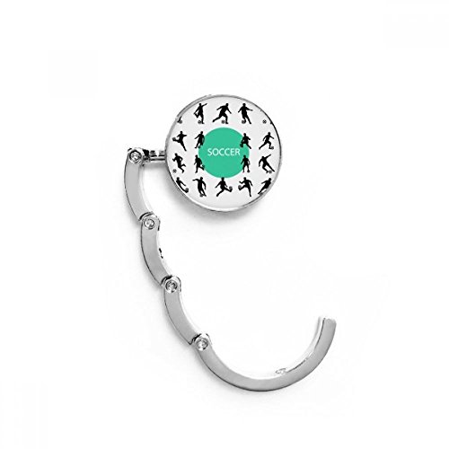 Accroche-sac pliable motif football 4,4 cm support de table multicolore pour bureau