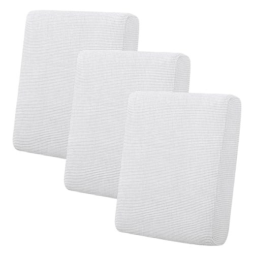 Image of Easy-Going Stretch 3 Pieces Couch Cushion Cover for Sofa Seat