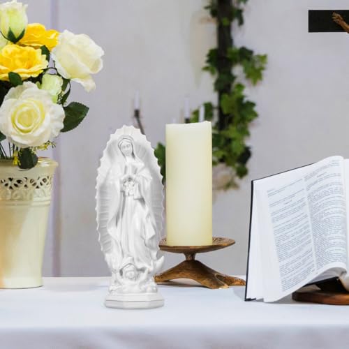 Estatua Virgen María Gatuida Resina Decoración Religiosa miniatura 3