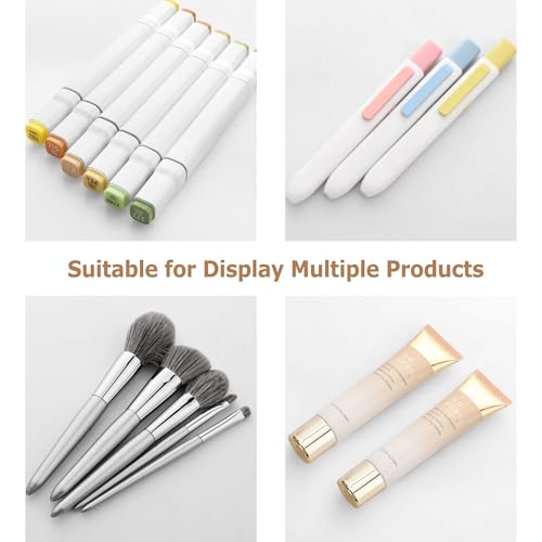 Acrylic Pen Display Stand Holder, Clear 3 Spaces Vertical Fountain Pen for Desk, Makeup Brush Rack, Ballpoint Pencil Wand Showcase, Paintbrush Drying Organizer for Home School Office or Store Use - Image 7