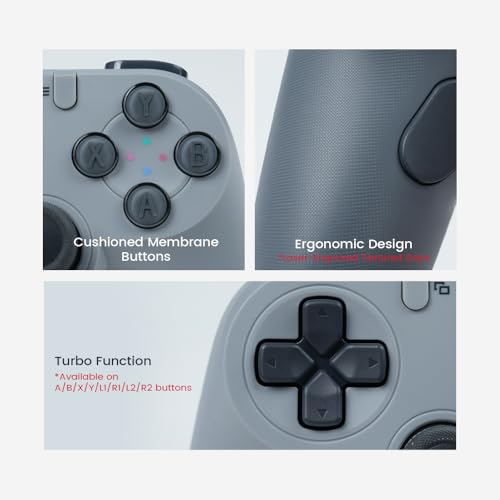 GameSir Tegenaria Lite Wired Game Controller For Switch, Android, iOS, PC, Steam With Retro 90s Design, Hall Effect Sticks, 1000Hz Polling Rate, Dual Rumble Motors, Mappable Back Buttons, Ultra-Low Latency, Ergonomic Design -Serene White by GameSir - Image 8