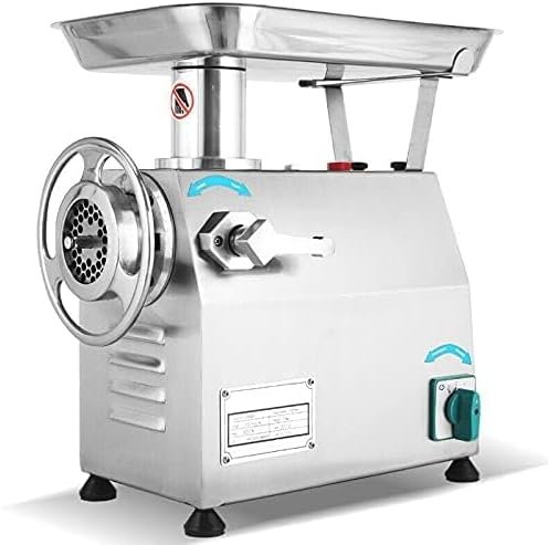 Commercial Meat Mincer, Heavy Duty 800W Motor, Minces 250kg/Hour, Hygienic Stainless Steel Enclosure, Ideal for Restaurants and Catering