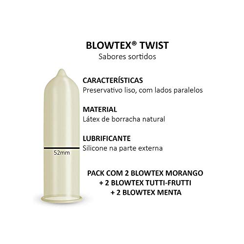 Kit C/ 12 Pacts Preservativo Blowtex Twist c/ 6 Un Cada
