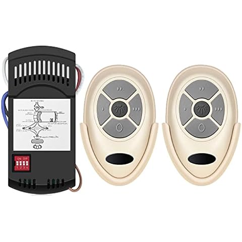 Universal Ceiling Fan Remote Control Kit, Replacement for Harbor Breeze, Hampton Bay, Hunter, w/Receiver FAN28R Light Dimmer, Replace L3HFAN35T1 FAN-35T1 L3HFAN35T FAN-35T KUJCE9603 UC7202T CHQ7202T Cover