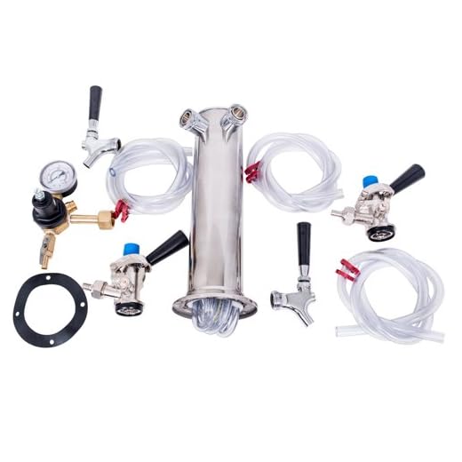 TapRite Kegerator Tower Conversion Kit for Dual Tap Configuration