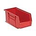 Quantum Storage Systems Quantum QUS230 Plastic Storage Stacking Ultra Bin, 10-Inch by 5-Inch by 5-Inch, Red, Case of 12