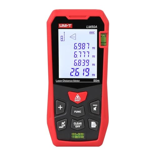 Uni-T Laser Distance Meters Laser Rangefinder LM50A LM70A LM100A LM120A Digital Range Finder Meter Millimeter Accuracy,Measure Area, Volume, Addition, Subtraction (LM50A)