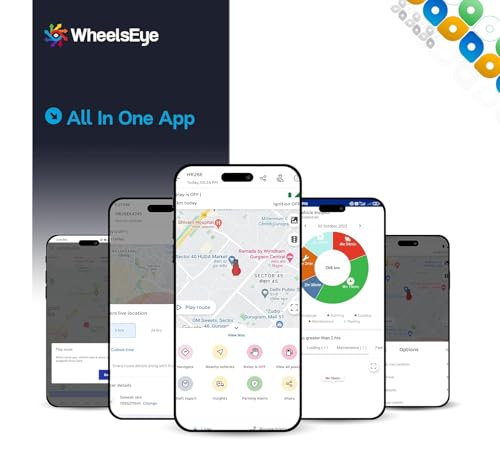 Image of Wheelseye Vehicle GPS Tracking Device with Free 1 Year App Subscription with Remote Lock, Live Tracking & Geofencing - SIM Card Included - Compatible with Cars and Bikes