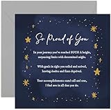 Old English Co. - Tarjeta de felicitación especial para él o ella, con poema sentimental bien hecho para hijo o hija, felicitaciones, aliento, sobriedad para hombres y mujeres, interior en blanco