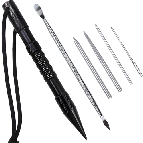 Kit paracorde aiguilles marlinspike YHomU noir outils bricolage