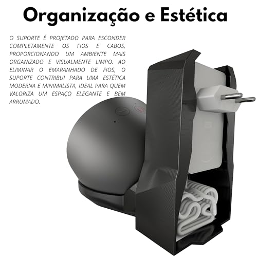 Suporte De Tomada Parede Levitar Amazon Alexa Echo Spot Stephan