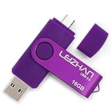 The OTG Smart Phone USB Flash Drive usb 2.0 16 gb USB Flash Drive Micro USB pen drive memory stick u disk (Purple)