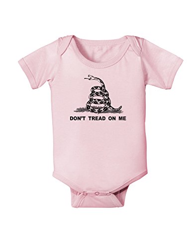 TOOLOUD Subdued Don't Tread On Me Gadsden Flag Rattlesnake Infant One Piece Bodysuit - Light Pink - 6 Months