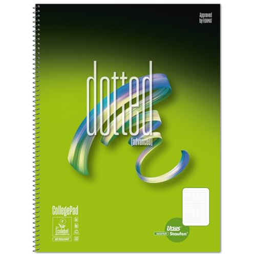Staufen Advanced Collegeblock - 3 Blöcke je 80 Blatt, DIN A4, Lineatur Dotted, 70 g/m² Papier