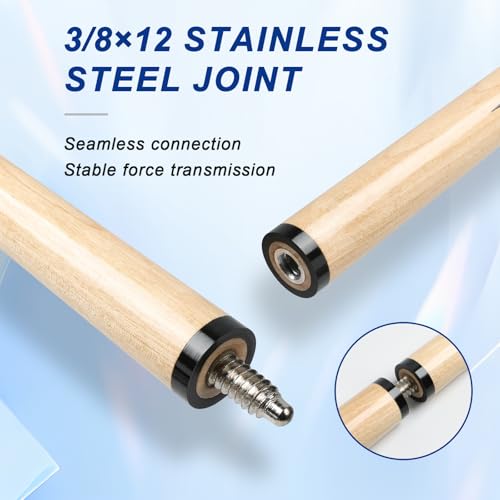 LOTKEY Pool Cue Stick,58"/52"/48"/42" Pool Cue Set of 4/2/1 Billiard Cues Sticks for Professional,Pool Sticks for Adults 14 15 19 20 21oz House Bar with 2 Billiard Chalk - Image 3