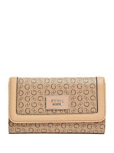GUESS Factory Women's Burnley Slim Wallet Clutch Bag (Mocha)