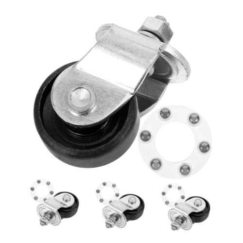 SOLUSTRE 2 Ton Floor Jack Caster Wheel Set 4 Pieces Universal Fit for Horizontal Jacks Sturdy Sturdy Constructi