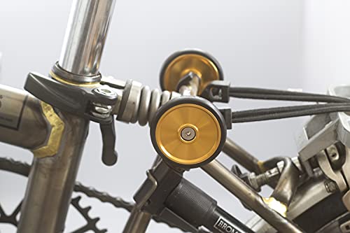 55mm Lightweight Easy Wheels For BROMPTON folding bike GOLD - Image 3