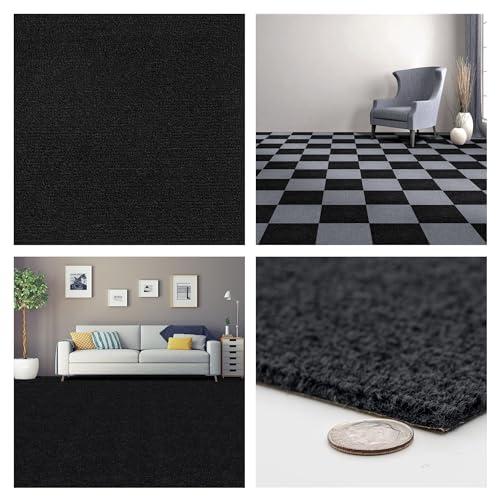 Image of Premium Self-Adhesive Floor Covering, Low Maintenance, and Budget-Friendly Ribbed Floor Carpet Tiles 30 Cm X 30 Cm x 6mm x 1 Tiles (Area Cover 1 Sq. Feet)(Pack of 1)