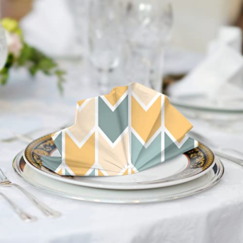 Stripe Chevron Simple Cloth Napkins Dinner Napkins Washable Table Napkin For Cocktail Home Wedding Banquet Party Restaurants 20 X 20 Inch #TOP1