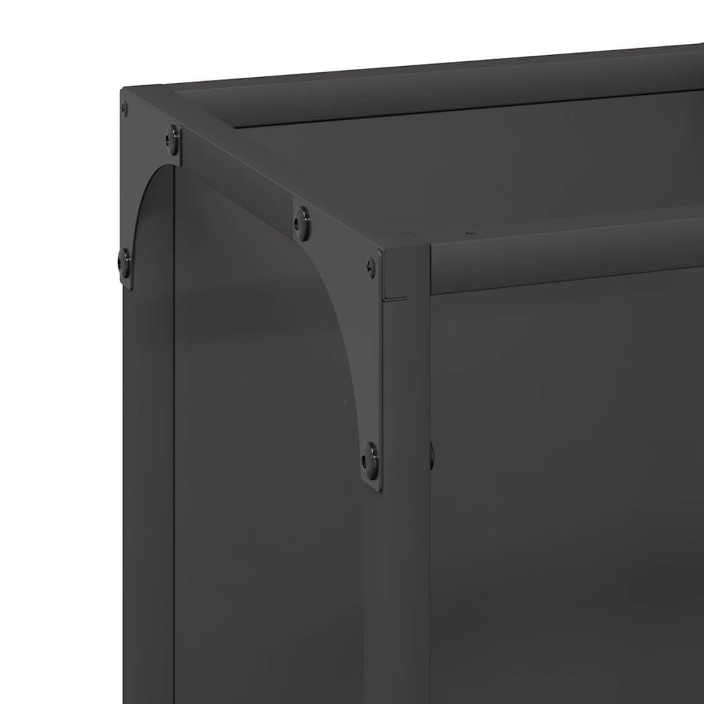 Stojak na drewno opałowe 25 x 25 x 100 cm stal walcowana na zimno czarna
