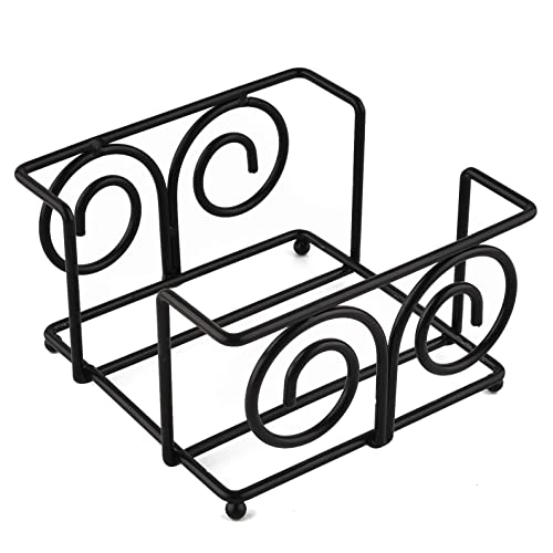 Coaster Holder 4.3 Inch Black Iron Metal Holder Storage Caddy For Both Round And Square Coasters Fit 4 To 9 Pieces Coasters (1 Pc) #TOP1