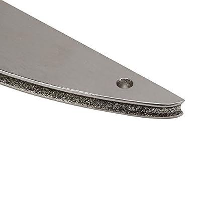 StewMac 150 Grit Offset Diamond Guitar Fret Crowning File - Dual Edge Concave Fret File for Medium & Wide Fretwire - Professional Luthier Shaping & Repair Tool