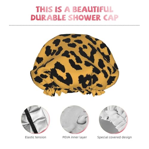 Bonnet de douche double couche réutilisable et imperméable avec élastique ajusté pour femme - 6