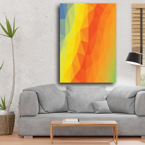 Décoration intérieure moderne en toile géométrique abstraite à offrir en cadeau