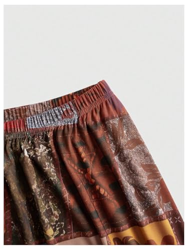 Verdusa Women's Plus Size Boho Printed Ruffle Skirt Drawstring High Waisted Flowy Long Skirts3