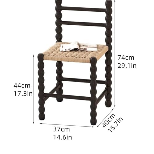 Chaise salle à manger bois massif avec dossier ergonomique longue durée - 3