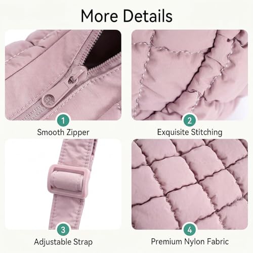 Bolso cruzado acolchado ligero para mujer con correa ajustable miniatura 6