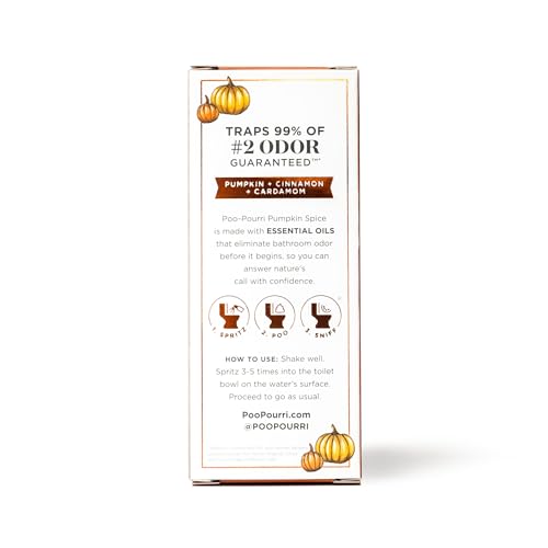 poo-pourri before-you-go toilet spray pumpkin spice 2 fl oz - buttery pumpkin cinnamon and brown sugar