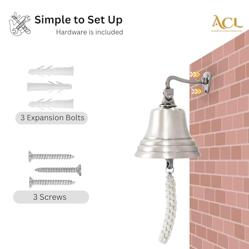 Miniatura 5 de Assorted Collection Accesorios De Bar Para Pub En Casa Campana De Mano - Campana De Bar Montada En La Pared, Decoraciones - Campana Verde Única Con Sonidos Nítidos Y Altos, Pubs 4 Pulgadas