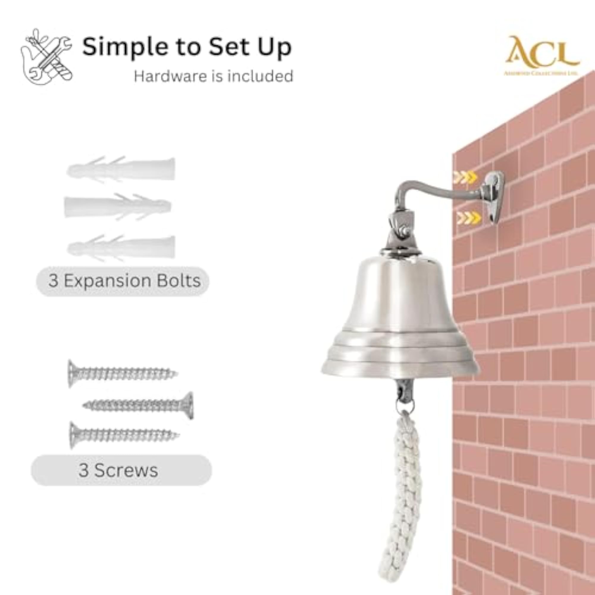 Last Orders Wall Mounted Chrome Silver Door Bell