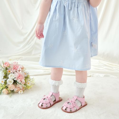 Image of Otter MOMO Girls Open Toe Princess Flat Sandals with Comfort Sole Summer Sandals