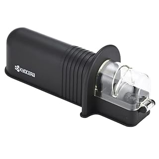 KYOCERA Sharpening Tool Manual Roll Sharpener Fine Ceramic Whetstone Approximately 10 Round Trips Back and Forth Coarse and Finishing Sharpening Simultaneously Possible Easy Sharpening High Cutting - Amazon product rated Grade A