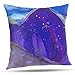 YodSHcEN 40x40 cm Dekoracyjne poszewki na poduszki Nowoczesna fioletowa góra abstrakcyjna poszewek na poduszki 16x16 Inch poszewka na poduszkę na sofę, kanapę, łóżko i samochód /I#003