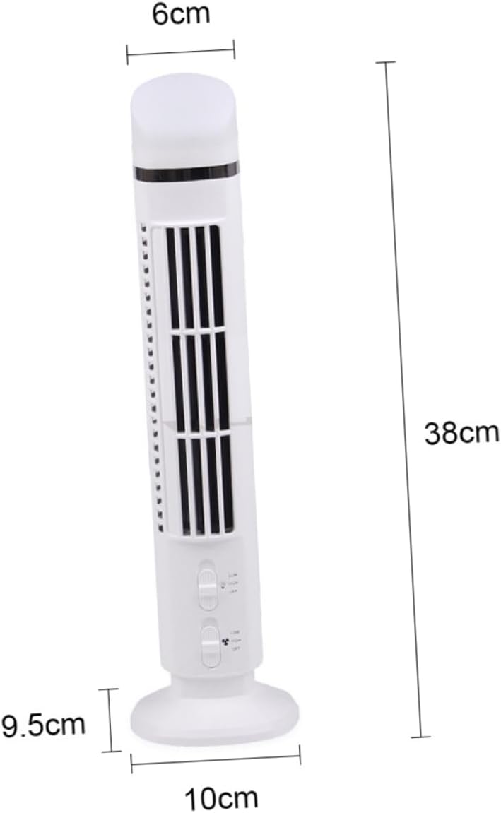 Mini Cooling Fan with Led Light Usb Quiet Tower Desk Fan for Bladeless Design for Families Elderly Efficient Air Circulation