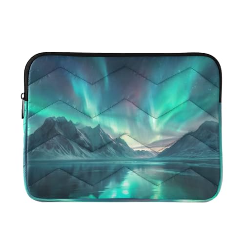 Funda para laptop 13-14 pulgadas con diseño Aurora Boreal