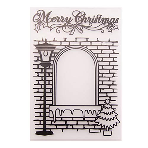 Shoresu Embossing Folder, Plastic Embossing Folder Stencils Template Molds DIY Scrapbooking Paper Photo Album Card Decoration Merry Christmas
