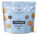 London Apron Mini Keto Cookies – Low Carb Chocolate Chip Cookies, 0g Net Carbs per Biscuit, No Added Sugar Keto Snacks, Made with Butter, Gluten Free, 230g Bag