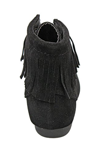 Titan Mall Link Candice-21K Children Girl's Comfort Lace Up Fringe Ankle Booties4