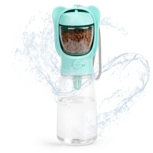 Coomazy Dog Water Bottle, 19 Oz Portable Pet Water Bottle With A Dog Food Cup, Suitable For Pets Outdoor Walking, Hiking, Travel #TOP8