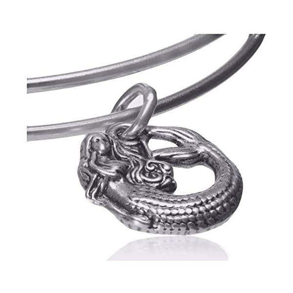 Alex and Ani Mermaid II Rafaelian Silver Bangle Bracelet