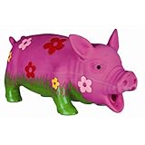 Trixie Schwein mit Blumen & Tierstimme Latex 20 cm