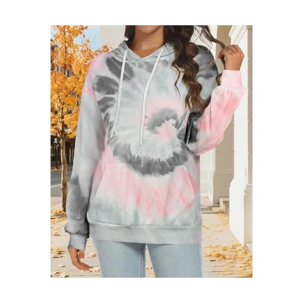 Women's Hoodies Long Sleeve Sweatshirts Drawstring Pullover Tops with Pocket Casual Loose Blouses Tunic - Image 7