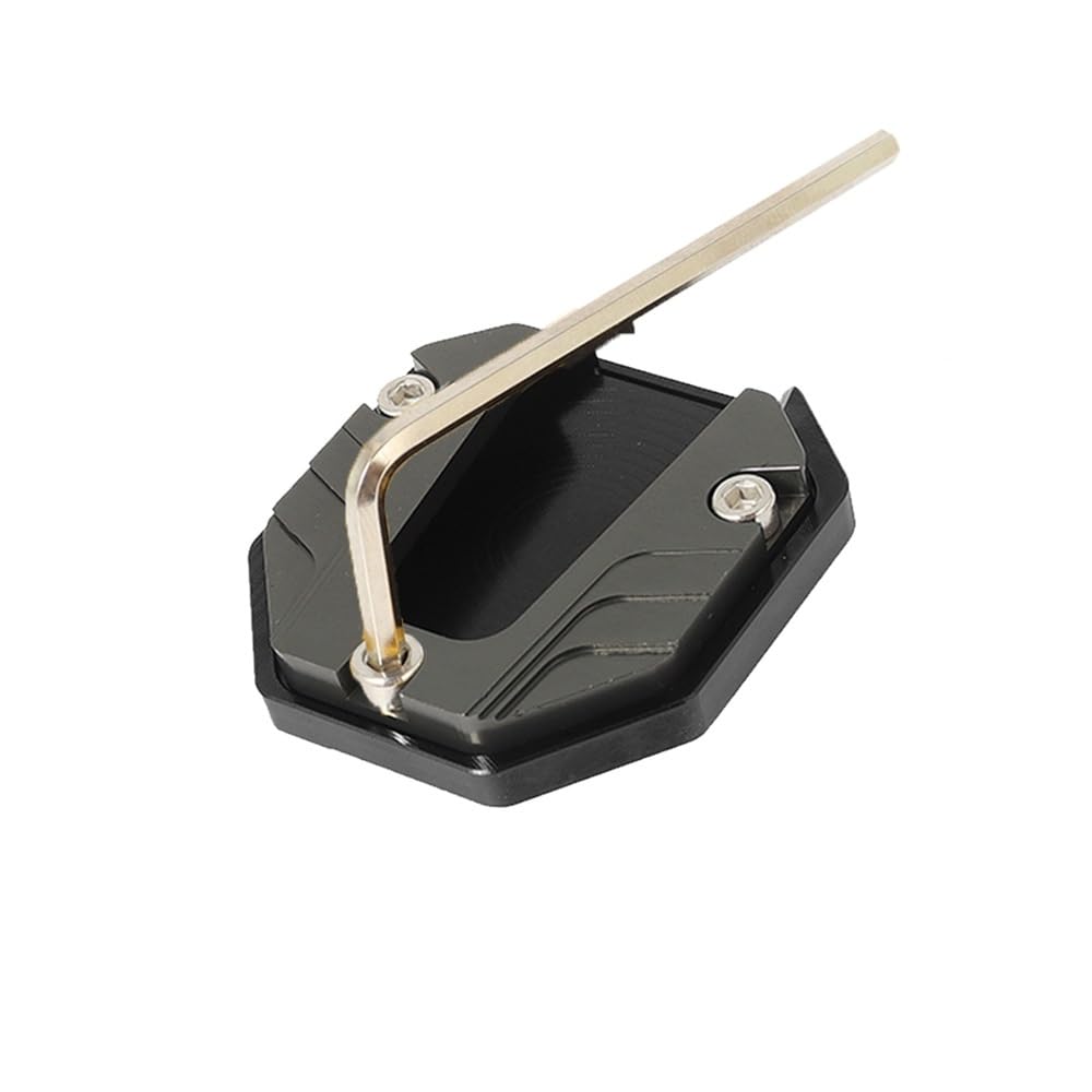 Base coussinet pied béquille NMAX155 support moto silver durable - 5