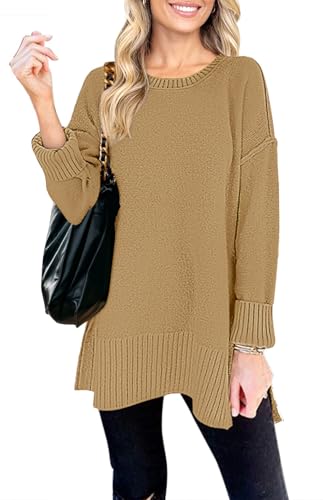MEROKEETY Womens 2026 Fall Winter Oversized Pullover Sweater Spring Casual